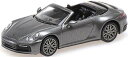 ミニチャンプス 1/87 ポルシェ 911 (992) カレラ 4S カブリオレ 2019 グレーメタリック ミニカー