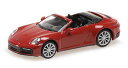 ミニチャンプス 1/87 ポルシェ 911 (992) カレラ 4S カブリオレ 2019 レッド【870068332】 ミニカー