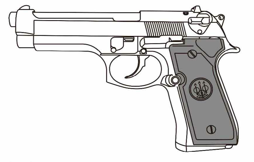 マルシン マルシン工業 M9 WディープブラックABS 組立キット モデルガン