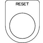 P25-37-5P トラスコ中山 スイッチ銘板 RESET 黒 穴径φ25.5mm (5枚入り) TRUSCO