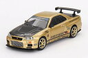 MINI−GT 1/64 Nissan スカイライン GT-R R34 Top Secret Gold(右ハンドル)日本限定【MGT00676-R】 ミニカー