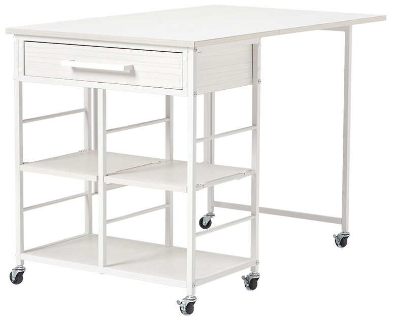 HAGIHARA(萩原) バタフライワゴン(ホワイト・幅60×奥行42/100×高さ70cm) LW ...