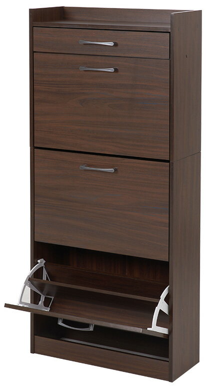 HAGIHARA(萩原) シューズラック(ブラウン・幅62×奥行24×高さ136.5cm) RSR-1705BR [RSR1705BR]