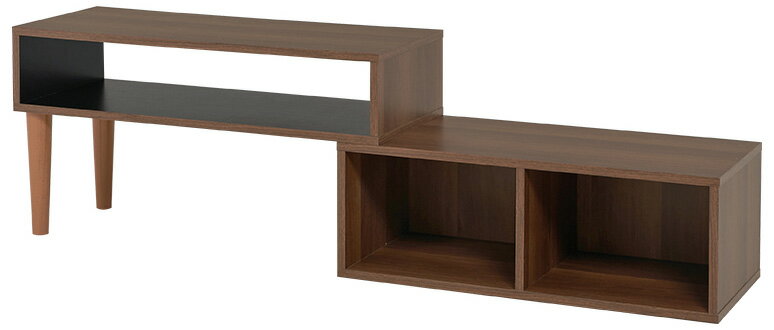 HAGIHARA(萩原) 伸縮式TV台(ブラウン・幅75〜135×奥行30×高さ40cm) VTV-7260BR [VTV7260BR]