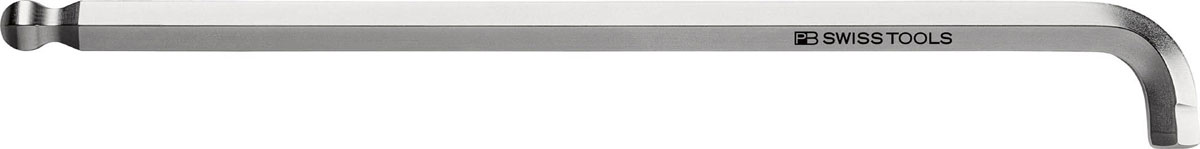 【返品種別B】□「返品種別」について詳しくはこちら□※画像は代表画像です。※ボール部では本締めはできません。◆2つの段付きヘッド構造で、狭いスペースでもアクセス可能。◆ニッケルクロームメッキされており、耐錆性と長寿命を可能にしています。◆エッジは軽く隅取りしてあり、レンチをたやすくネジ穴に差し込むことができます。◆硬度はHRC59と大変高く、しかも強靭に作られているので、耐摩擦性、持久性に優れ、高トルクをかけることができます。◆精密に作られたボールポイントで斜め30°の角度までネジを回すことが可能です。◆レンチには5桁の生産番号が記されており、この番号で原料段階の製造過程まで遡ることができます。■　仕　様　■サイズ：10mm適合セットスクリュー：M18-20適合キャップスクリュー：M12レンチハンドルの内側の長さ：220mmレンチキーの内側の長さ：18mm質量(約)：157g[PB2222L10]PBスイスツールズアウトドア＞DIY・工具＞手作業工具＞ドライバー・六角棒レンチ