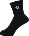 CB121053-1911-1921 コンバース ミドル丈ソックス(ブラック/ホワイト・サイズ:19〜21cm) CONVERSE