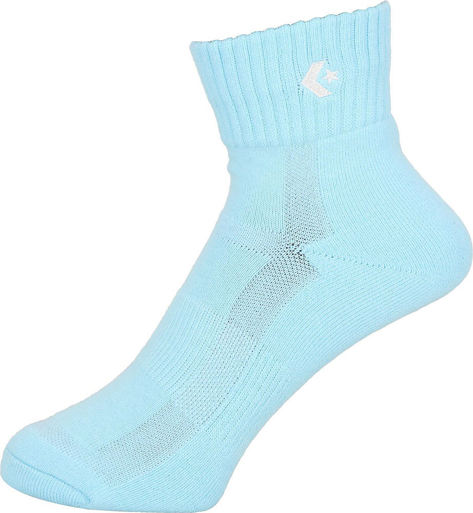 CB1610032S-2100-2123 コンバース カラーアンクルソックス(パステルブルー・サイズ:21〜23cm) CONVERSE