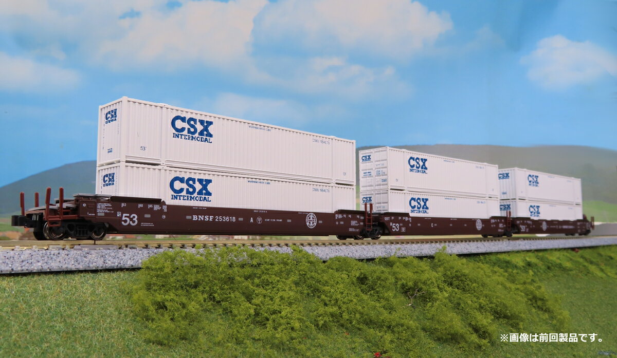 ［鉄道模型］ホビーセンターカトー (Nゲージ) 106-6186 MAXI-IV BNSF 旧ロゴ 3両セット CSX(白)コンテ..
