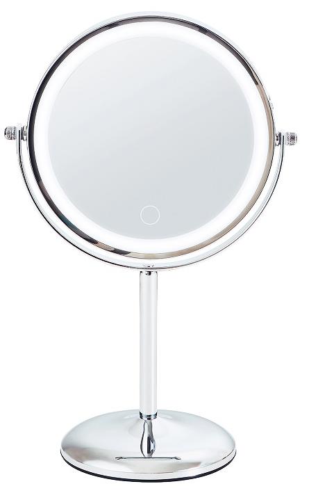 コイズミ LEDミラー (φ約145mm)(シルバー)【USB充電式】 KBE-3270-S KOIZUMI LED拡大鏡 [KBE3270S]