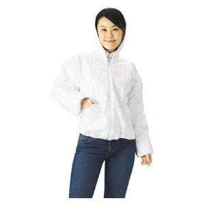 トラスコ中山 タイベック製作業服　フード付ジャンパー　XXLサイズ DPM201 XXL