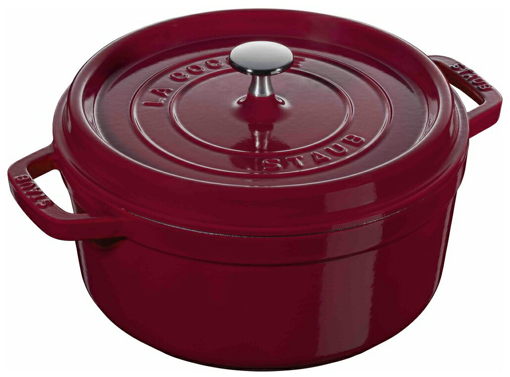 ストウブ 【IH対応】 鋳物ホーロー鍋 22cm (ボルドー) 40502-293 STAUB [40502293]