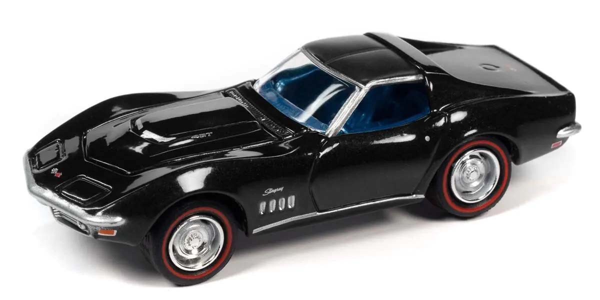 JOHNNY LIGHTNING 1/64　1969 シェビー コルベット ブラック ミニカー