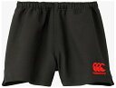 CCC-RG23721-BK-L カンタベリー メンズ ラグビーショーツ（スタンダード ブラック×レッド・サイズ：L） canterbury RUGBY SHORTS(STANDARD)