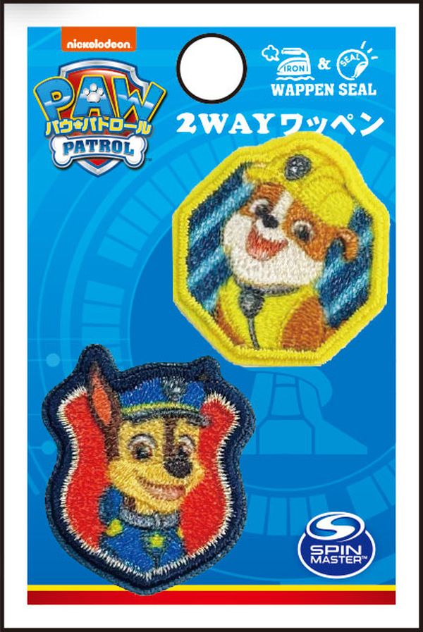 ミノダ パウ・パトロール　ワッペン小　ラブル＆チェイス T01Y2367