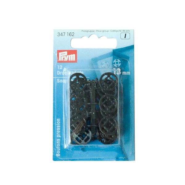 Prym プラスチックスナップボタン 縫い付け(ブラック) PRM347162