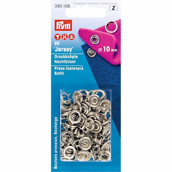Snap Button - Prym スナップボタン Jersey(ニッケル) PRM390106