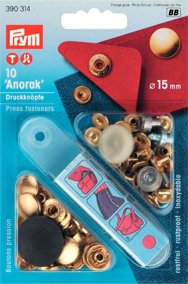 Prym スナップボタン Anorak キット付(ゴールド) PRM390314