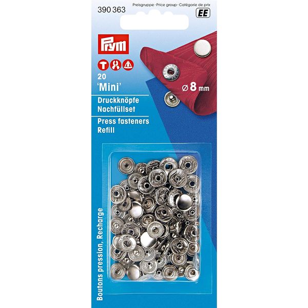 Prym スナップボタン Mini 補充用(ニッケル) PRM390363