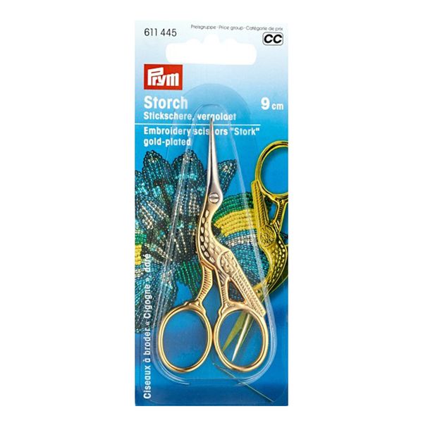 PRM611445 Prym 鶴刺繍ハサミ ゴールド(ゴールド)