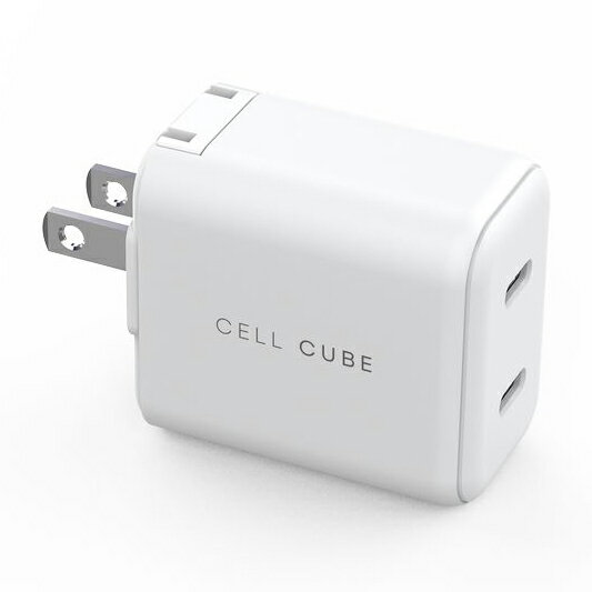 FUNMAXJAPAN（ファンマックスジャパン） CellCube AC充電器 45W USB Type-C×2ポート (白) CCAC12-WH