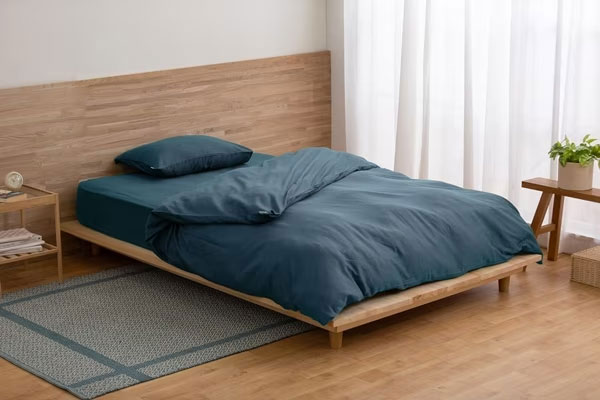 アイリスオーヤマ 掛け布団カバー (190×210cm・ネイビー）ダブル KKC-CS-Dネイビ- IRIS OHYAMA [KKCCSD..