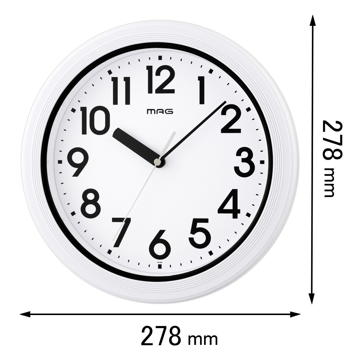 ノア精密 掛け時計 MAG 防塵防水掛時計　プラデガード W-800WH-Z 