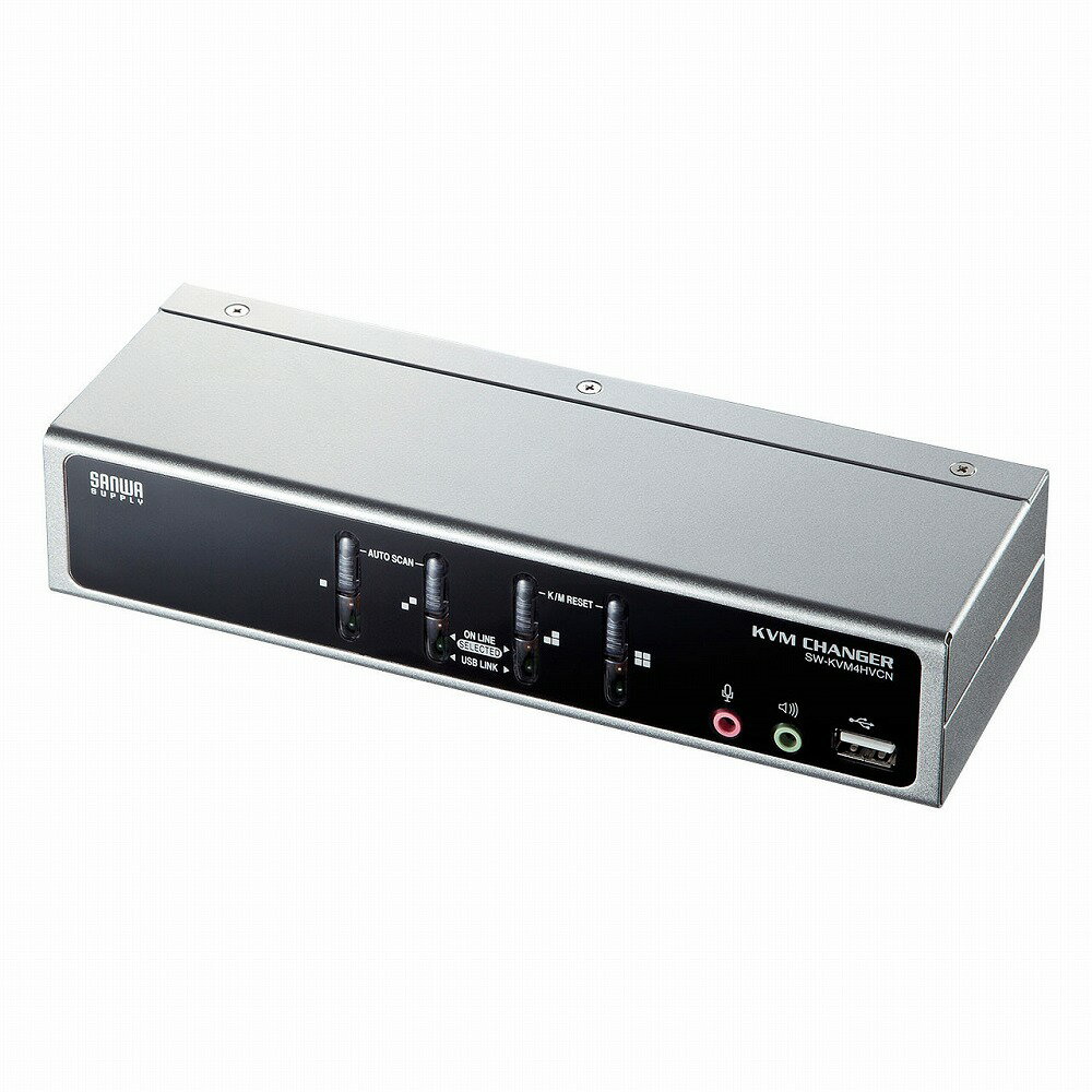 Switching Devices - サンワサプライ USB・PS/2コンソール両対応パソコン自動切替器(4:1) SW-KVM4HVCN