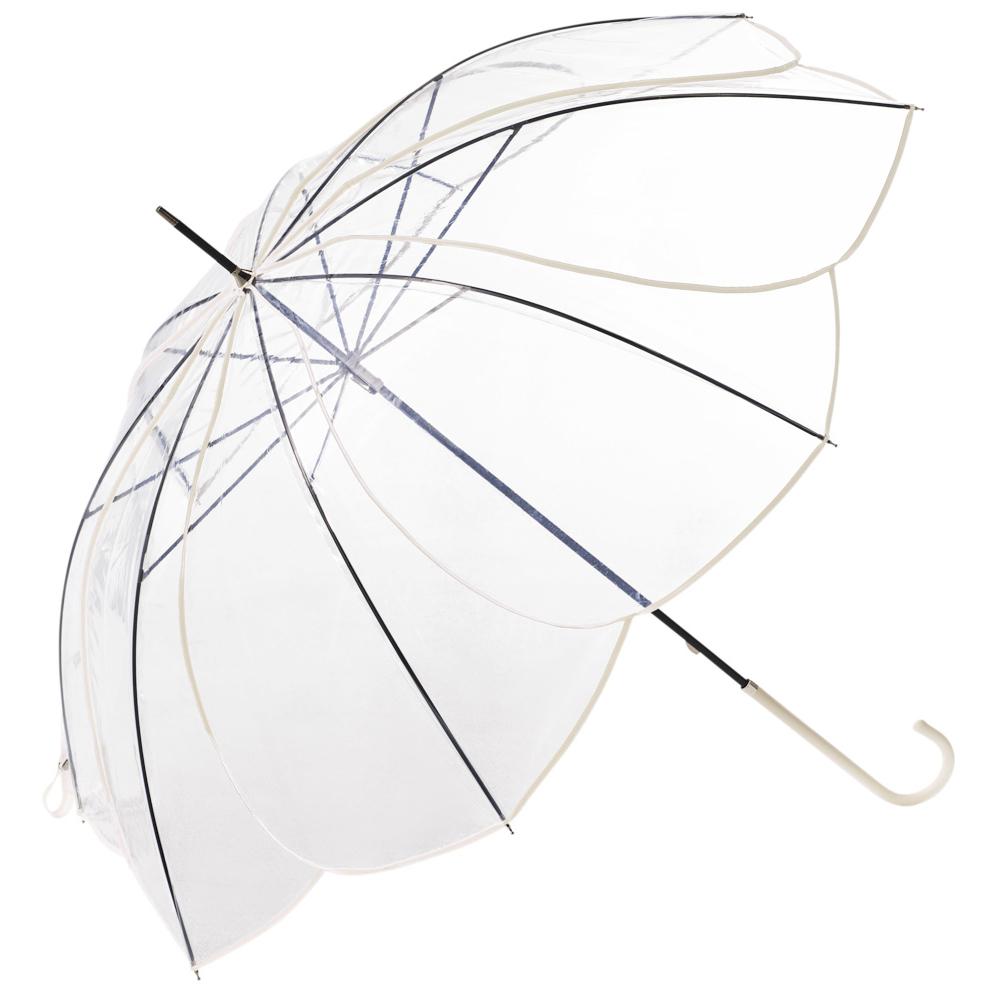 because(ビコーズ) クリアアンブレラ(カラーパイピング/ホワイト) BF020500-1A-2A [BF0205001A2A]