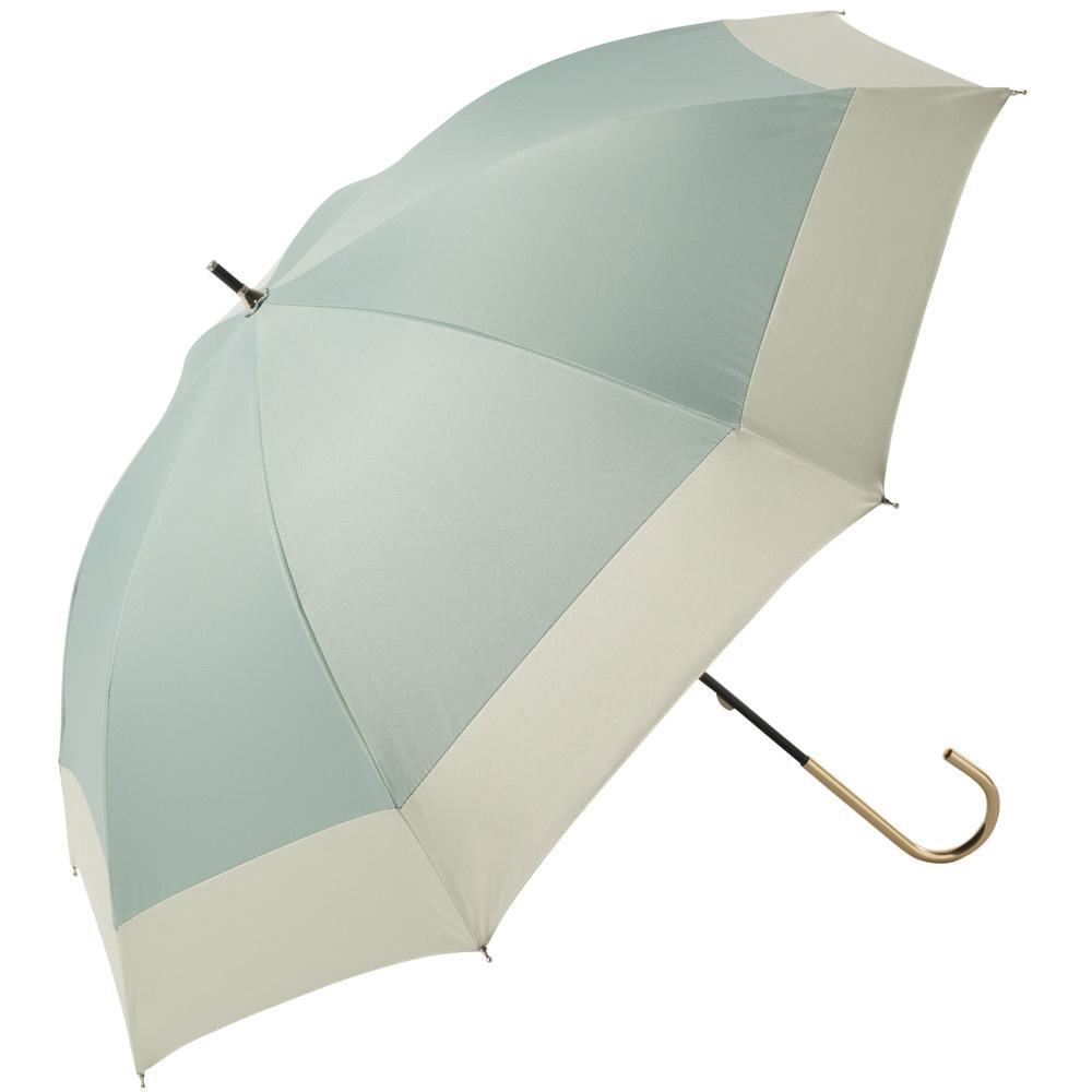 because(ビコーズ) PUコーティング 晴雨兼用 長傘(バイカラー/グリーン) BF025373-1A-2B [BF0253731A2B]