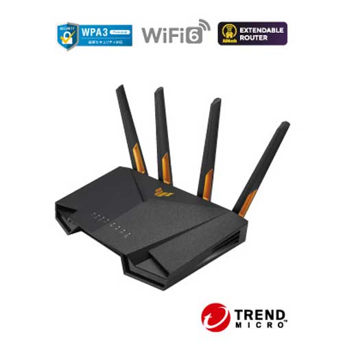 ASUS（エイスース） Wi-Fi 6(11ax) 無線LANゲーミングルーター デュアルバンド(3603Mbps 574Mbps) TUF-AX4200/J