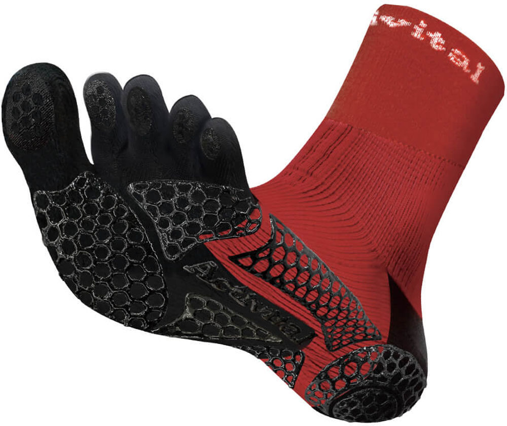 アクティバイタル フットサポーター 5本指ソックス レッド・S-M(22.5-25.5cm) HRD1065-RE-S-M ACTIVITAL PROファイブ ...