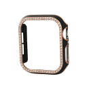 GAACAL(ガーカル) Apple Watch 4-6/SE1-2【44mm】スワロフスキーフレーム(ブラックローズゴールド) W00065BKR4