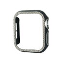 GAACAL(ガーカル) Apple Watch 4-6/SE1-2【44mm】スワロフスキーフレーム(ブラックシルバー) W00065BKS4