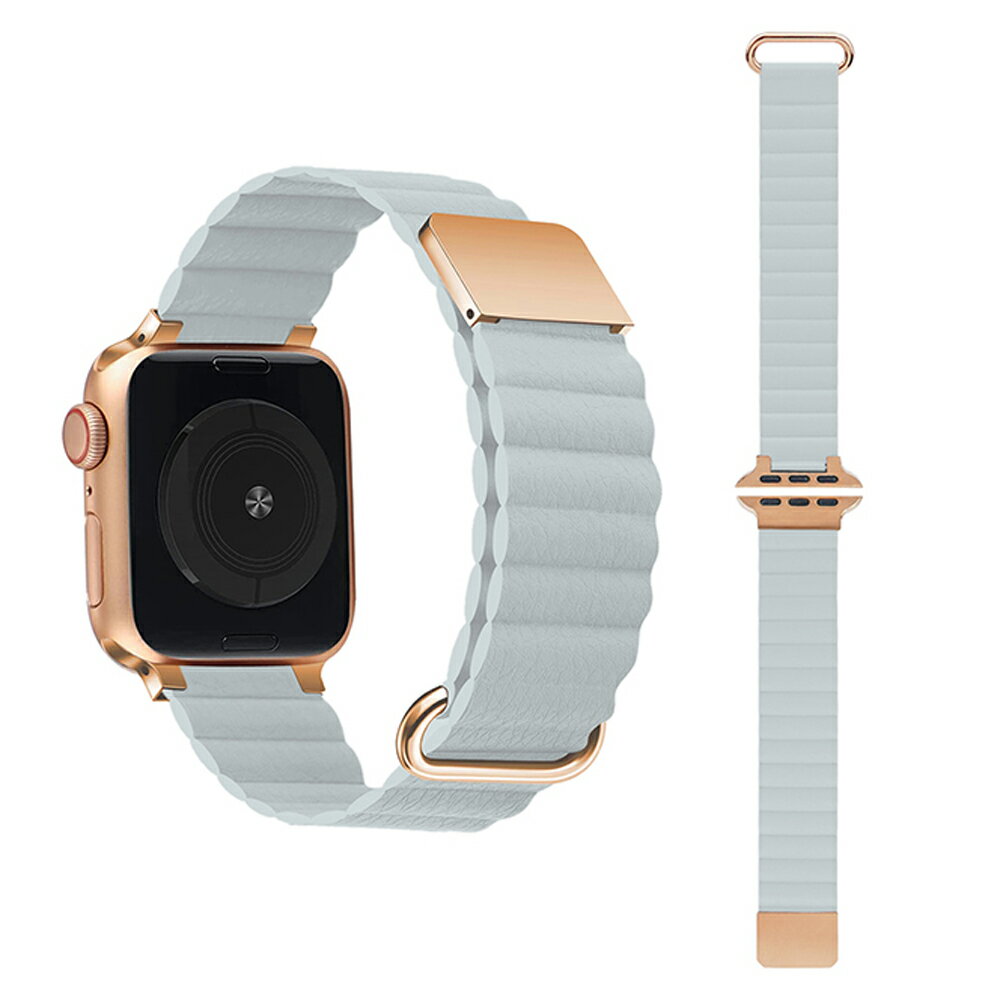 GAACAL(가칼) Apple Watch 1-9/SE1-2[38/40/41mm]마그넷식 PU 레더 밴드(블루 그레이) W00186BGA