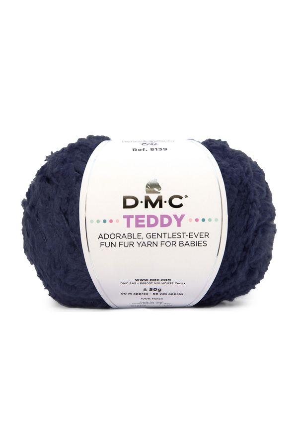DMC ファーヤーン TEDDY テディ 並太 90m 50g玉 #323 ネイビー系 DMC8139 323