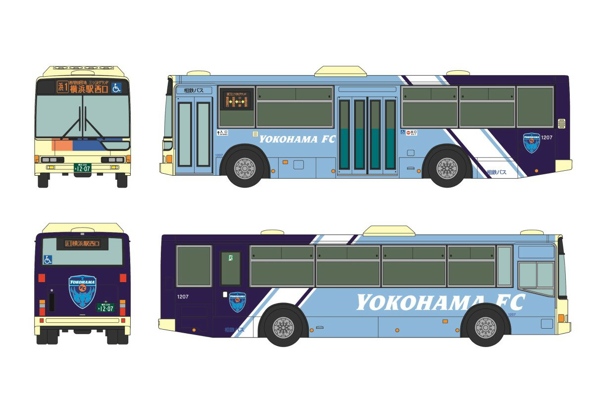 ［鉄道模型］トミーテック (N) ザ・バスコレクション 相鉄バス YOKOHAMA FCラッピングバス