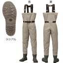 PX3312M プロックス テフロンポリエステルウェダー チェスト ラジアルソール(Mサイズ25~25.5cm)ライトキャメルベージュ PROX