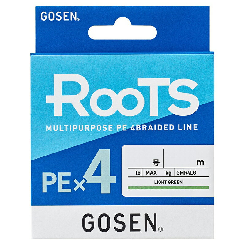 ゴーセン ルーツ PE×4 ライトグリーン 150m(1号/17lb) GMR4LG1510GOSEN ROOTS PEライン