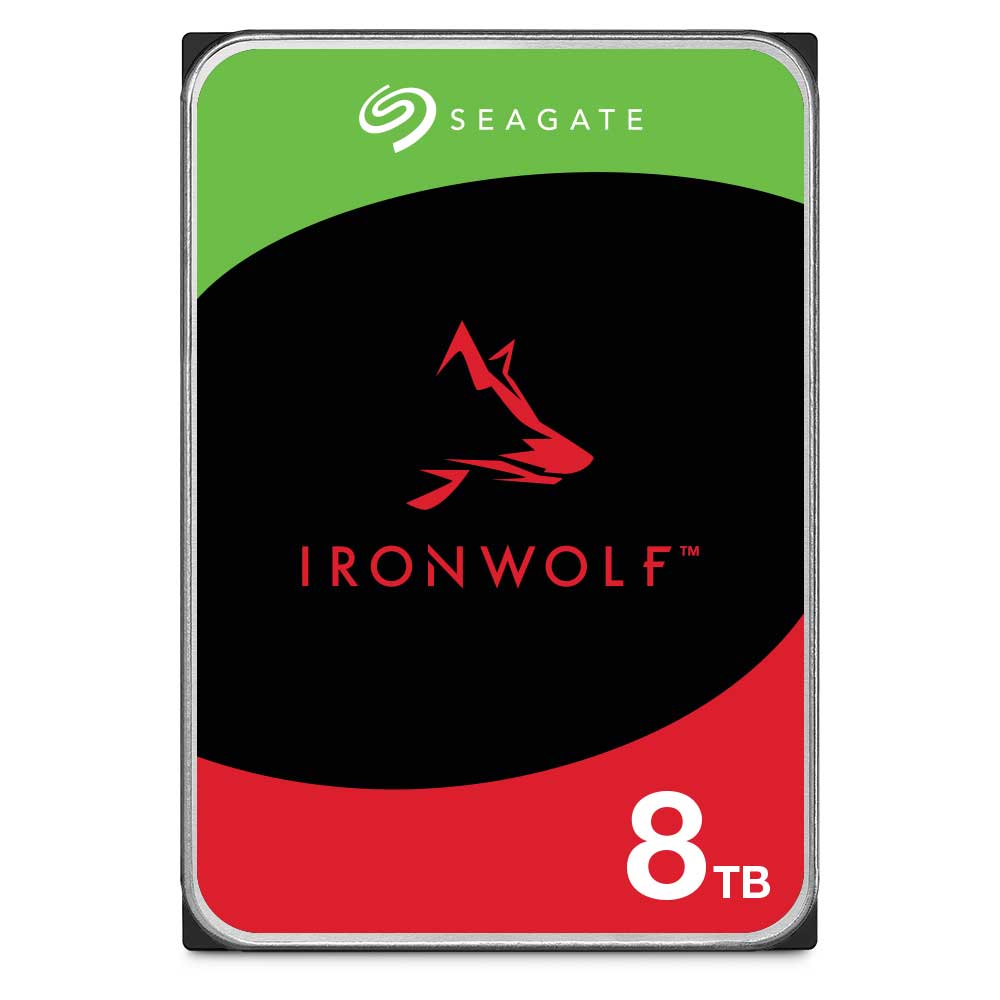 Seagate（シーゲイト） IronWolf（NAS向けモデル） 3.5インチ 内蔵ハードディスク 8TB　SATA6Gb/s キャッシュ256MB 5400RPM CMR データ復旧サービス3年 ST8000VN002