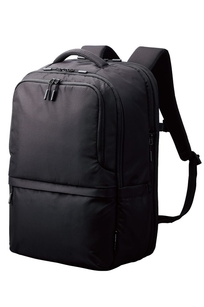 BM-BPEPBK エレコム ビジネスバックパック 拡張タイプ 大容量 27L(拡張時31L) 撥水加工 15.6インチノートPC（ブラック）