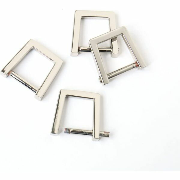 NBK ネジ式Dカン(幅2.3×高さ2.2×厚み0.6cm)(シルバー) TYP1974-S