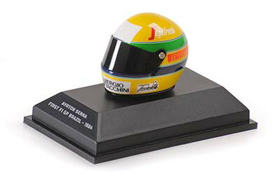 ミニチャンプス 1/8 ヘルメット アイルトン・セナ ブラジルGP 1984 F1初出場【540308419】 ミニカー