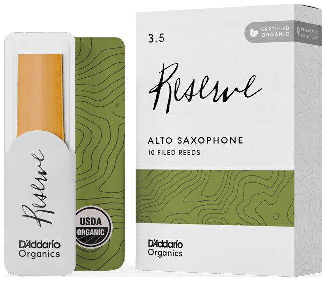 LDADREASC3.5O ダダリオウッドウインズ アルトサックスリード（オーガニック レゼルヴ・3.5）10枚入り D'Addario WOODWINDS ORGANICS RESERVE