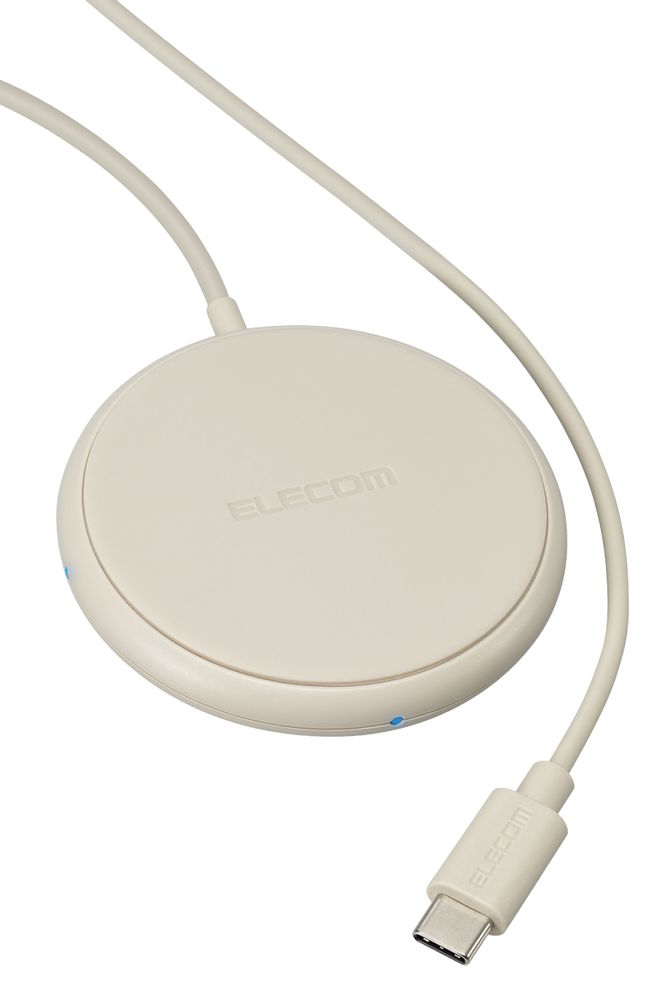 エレコム ケーブル一体型 Qi規格対応ワイヤレス充電器(5W