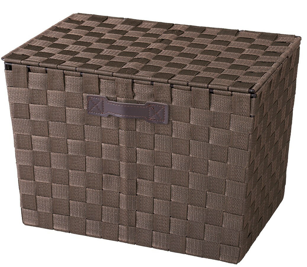 パール金属 PPマルチバスケット 深型フタ付 (ブラウン) N-7983(パ-ル) [N7983パル]