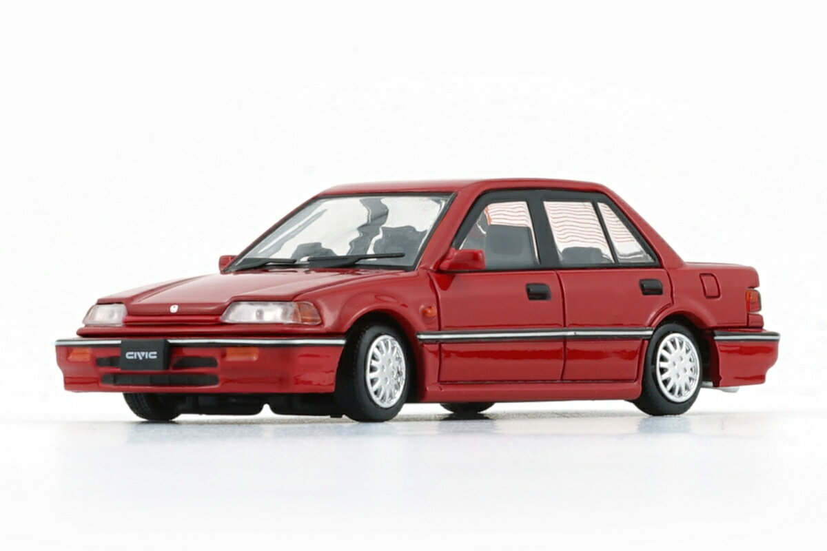 BM CREATIONS 【再生産】1/64 ホンダ シビック EF2 1991 レッド(RHD)【64B0400】 ミニカー