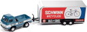 JOHNNY LIGHTNING 1/64 1965 ダッジ A-100 ブルー ＆ クローズ トレーラー ”SCHWINN”【JLSP351B】 ミニカー