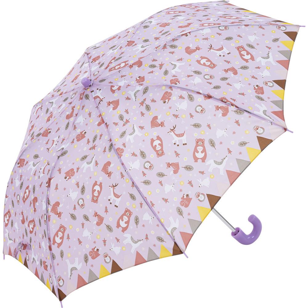 BACKYARD FAMILY(バックヤードファミリー) キッズ 折りたたみ傘(アニマルパープル・50cm) BF024223-1A-2O [BF0242231A2O]