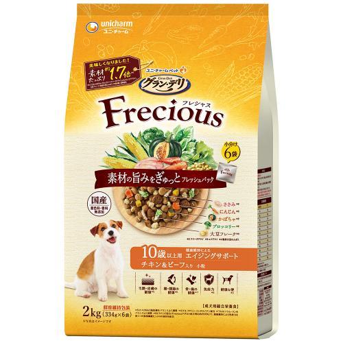 Mature Dog - ドッグフード ドライ グラン・デリ フレシャス 10歳以上用 チキン＆ビーフ入り 2kg ユニ・チャーム フレシヤス10サイチキン＆ビ-フ2KG
