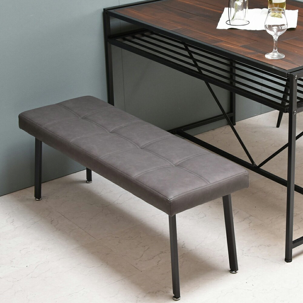 B.Bファニシング モダンクラブダイニングベンチ(ダークグレー) ONBN0203LEDGY [ONBN0203LEDGY]